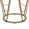 Royal Hampton End Table with Glass Top and Geometric Frame, Black and Gold - 4 of 4