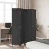 vidaXL Black Solid Wood Paulownia 4-Panel Room Divider - Privacy Partition for Living Room, Bedroom, or Office - Indoor Panel Screen, 140-145 x 180 cm - 4 of 4