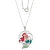 Disney The Little Mermaid, Princess Ariel Silver Plated Crystal Pendant, 18" - 4 of 4