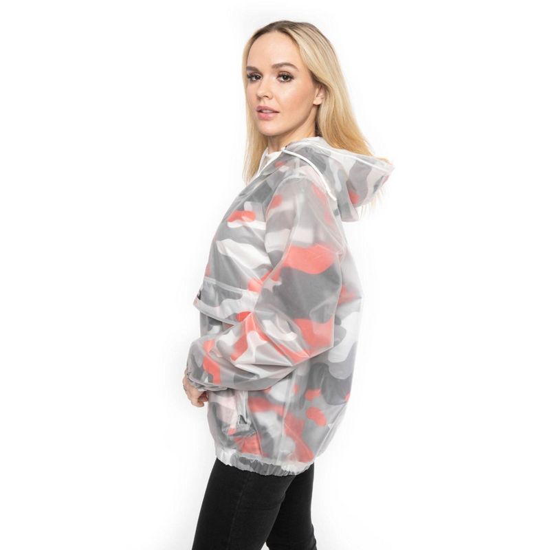 Members Only Women's Translucent Camo Print Popover Oversized Jacket, 4 of 6