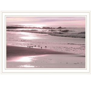 HomeRoots Breakfast On The Beach White Framed Print Wall Art - 1 of 4