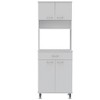 VYNXARIA Della 60" White Kitchen Pantry with Countertop & Storage Options - 3 of 4