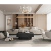 38.6" Lift-Top Fluted Coffee Table with Storage,Adjustable Height Solid Wood Veneer Modern Living Room Table-Baofuwish - 2 of 4