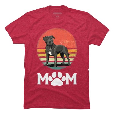 Men's Design By Humans Mother's Day Pittie Mom Pitbull Dog Lovers By JorgeLopez T-Shirt