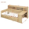 NicBex Twin Size Daybed Multifunctional Frame Day Bed with Trundle, Storage Shelves, 2 Spacious Drawers and 1 Integrated Desk for Apartment - 2 of 4