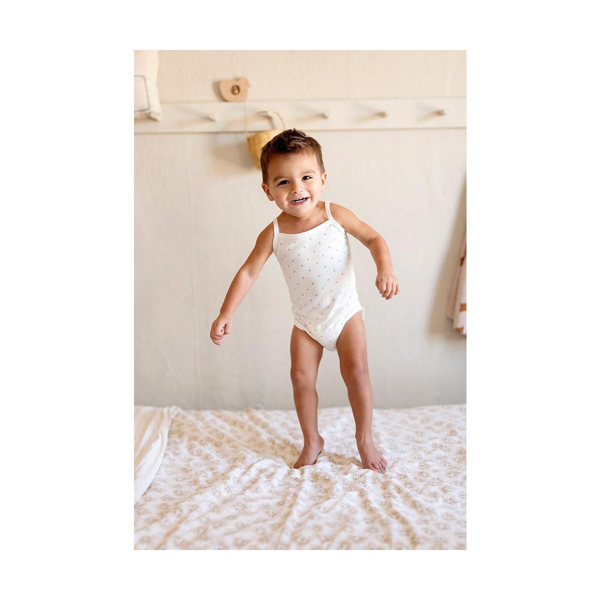 Ely's & Co. Cotton Baby Boy Bodysuits-Undershirts Blue - 3 Pack, Stripes, Diamonds, Dragonfly - thumbnail 10