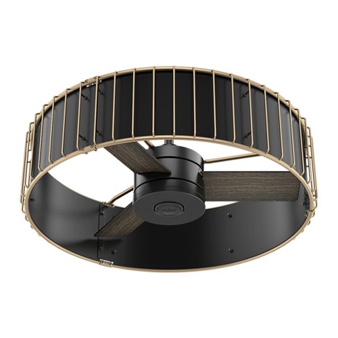 30 Vault Matte Black And Modern Brass Ceiling Fan With Handheld Remote Hunter Fan