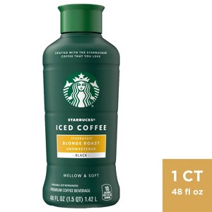 Starbucks Unsweetened Blonde Roast Iced Coffee - 48 fl oz - 1 of 3