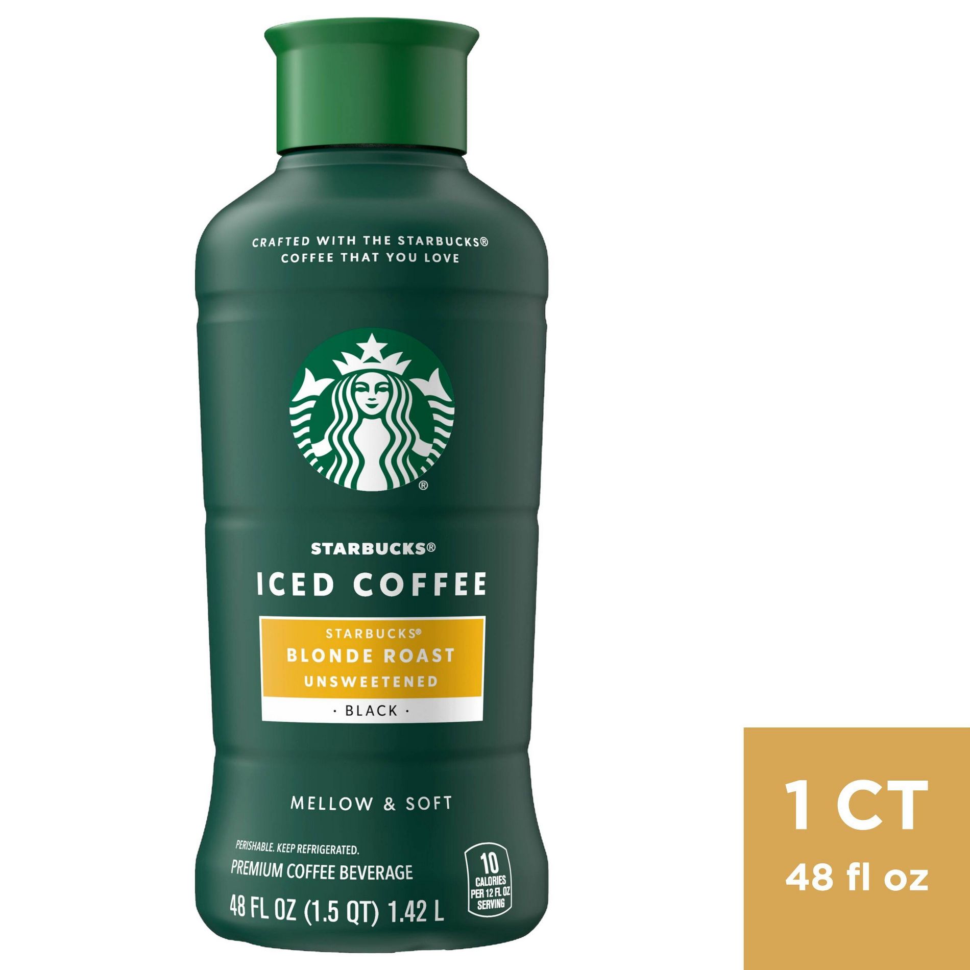 Starbucks Unsweetened Blonde Roast Iced Coffee - 48 fl oz