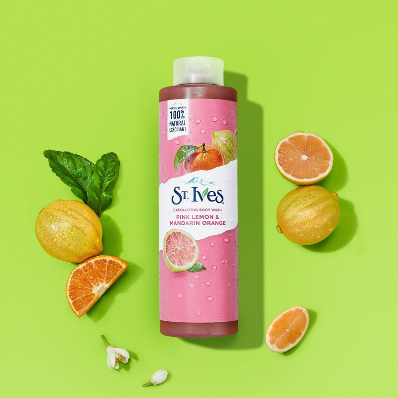 St. Ives Pink Lemon &#38; Mandarin Orange Plant-Based Natural Body Wash Soap - 22 fl oz, 6 of 18