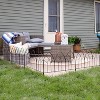 Sunnydaze Outdoor Lawn and Garden Metal Narbonne Style Decorative Border Fence Panel Set - 9' - Black - 5pk - 4 of 4