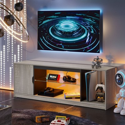 Bestier Modern TV Stand for up to 65" TVs Gaming Entertainment Center with Adjustable Shelves for PS5 - 58 inches