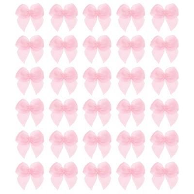 Unique Bargains Craft DIY Gift Packaging Accessories Satin Mini Flower Bows