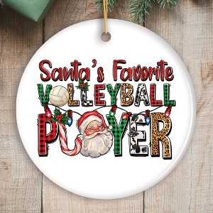 Santa’s Favorite Volleyball Player Christmas Ornament, Athlete Gift| OrnamentallyYou - 1 of 4