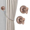 Unique Bargains Curtain Holdbacks Wall Hooks Zinc Alloy 2.36"x1.89" 1 Pair - 2 of 4