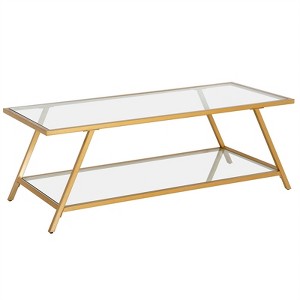 Brass Finish Coffee Table - Henn&Hart - 1 of 4