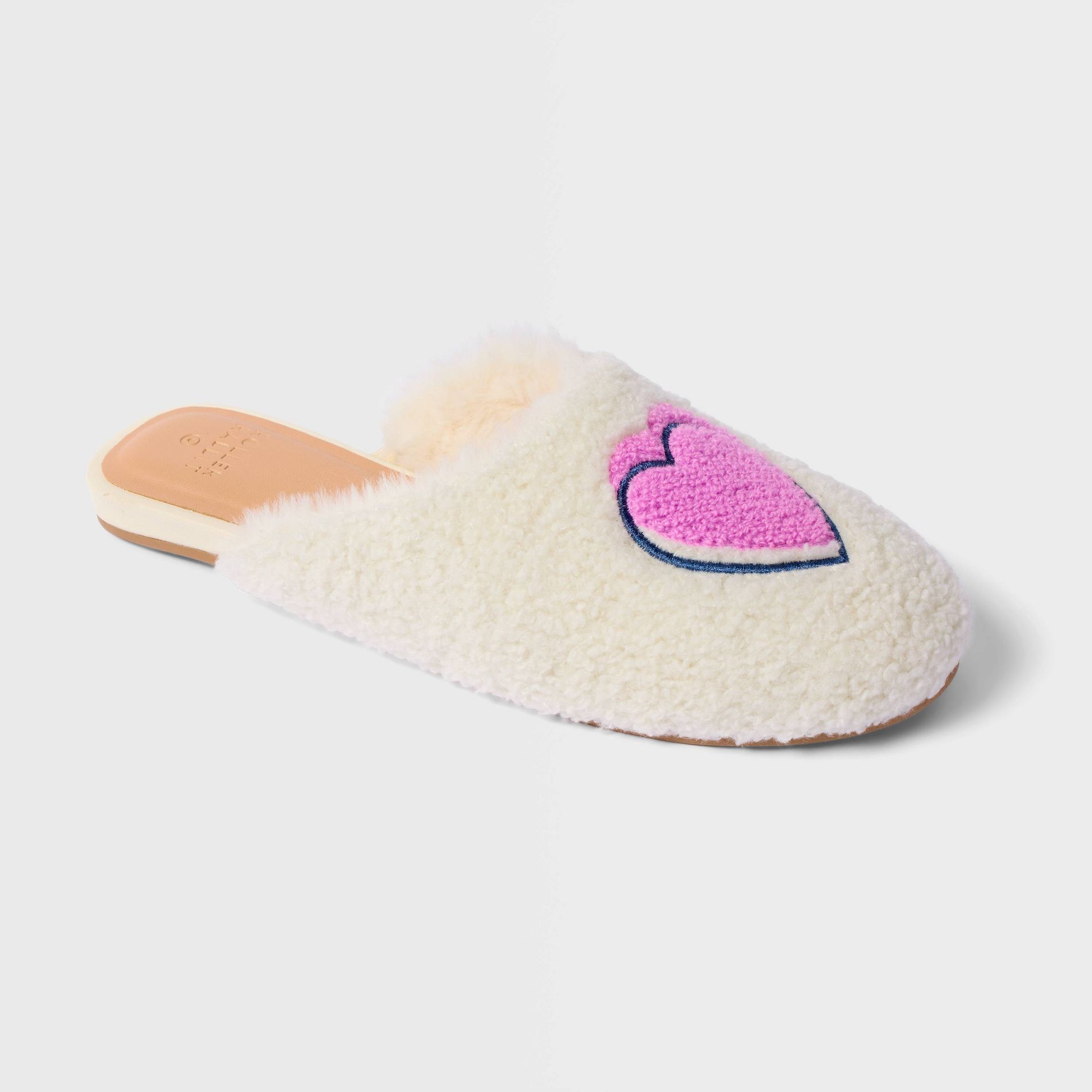 Women's Disco Hearts Wave Fuzzy House Slipper Pink/Lavender/Tan - Roller Rabbit x Target