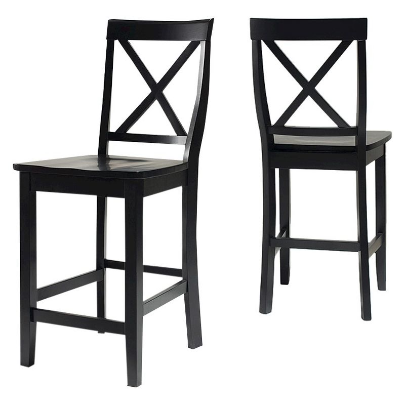 2pc X-Back Counter Height Barstools - Crosley, 4 of 11