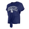MLB Los Angeles Dodgers Women's Front Knot T-Shirt - 3 of 4