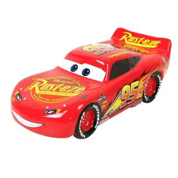 Disney Pixar Cars Lightning McQueen Piggy Bank  Kids Ceramic Coin Bank with Rubber Stopper