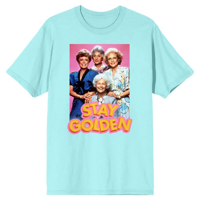 Golden Girls Stay Golden Women's Mint Short Sleeve Tee Shirt, 1 of 3