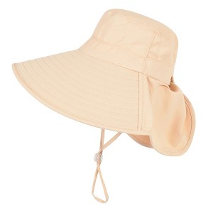 Anna-Kaci Women Ponytail Sun Hat Wide Brim Sun Hat with Flap Packable Adjustable Summer Beach Hat - 1 of 4