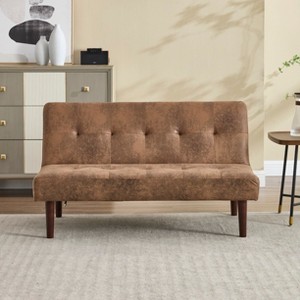 GDFStudio Adonis Foldable Tufted Tech-Cloth Fabric Sleeper Sofa with Charging Port and Adjustable Backrest - 1 of 4