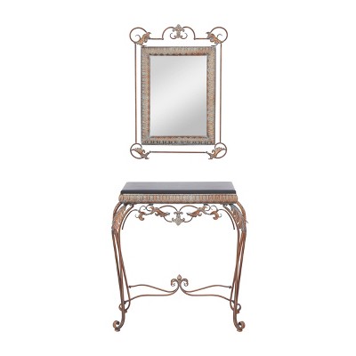 Ashton Hallway Console Table & Mirror Bronze, Console Sets