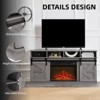 Aukfa Modern Farmhouse TV Stand with 23" Fireplace, Fits TVs up to 65", Barn Door Cabinets & Open Shelves - 2 of 4