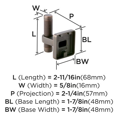 Oil-Rubbed Bronze Single Prong Wall Hook