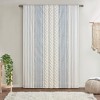 VYNXARIA 50x108" Cotton Printed Curtain Panel with Chenille Stripe and Lining(Single Panel) - 2 of 4