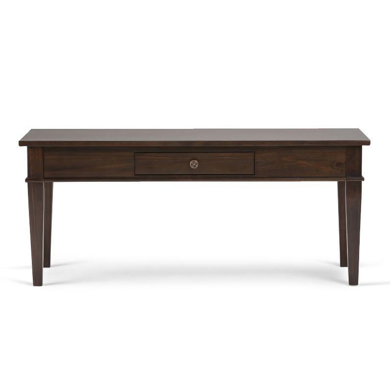 44&#34; Sterling Solid Wood Coffee Table Tobacco Brown - WyndenHall, 5 of 10