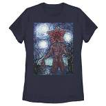 Women's Stranger Things Demogorgon Starry Night Style Poster T-Shirt