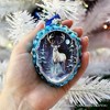 4pc Arctic Animal Illustration Pinecone Glass Christmas Ornament Set| OrnamentallyYou - 4 of 4