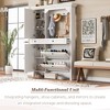 Vynxaria 54.7" 4-in-1 Hall Tree with Shoe Cabinet, Mirror, and Hooks - 3 of 4