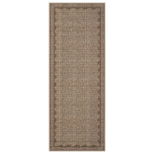Washable Modern Bordered Rug Non Slip Low Pile Rug Soft Contemporary Throw Floor Cover Foldable Indoor Carpet for Living Room Bedroom Nursery - 1 of 4