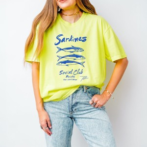 Simply Sage Market Sardines Social Club Garment Dyed Tee - 1 of 4