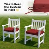 Peace Nest Solid Outdoor Patio Seat Cushion Set of 4 - 3 of 4