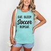 Simply Sage Market Eat Sleep Soccer Repeat Garment Dyed Tank - 2 of 3