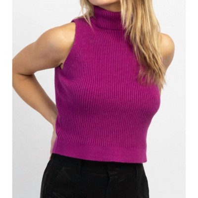 Women's MOCK NECK KNIT TANK - SHE + SKY