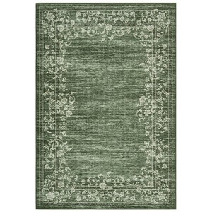 Washable Farmhouse Floral Print Living Room Rugs, Soft Non Slip Modern Bedroom Carpet, Ultra Thin Vintage Floor Rug for Home Office - 1 of 4