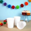 Juvale 16-Pack Reusable Plastic Cup Party Tumblers Stadium Cups, White, 16 oz - 2 of 4