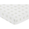 Sweet Jojo Designs Boy or Girl Gender Neutral Unisex Baby Fitted Crib Sheet Boho Hatch White and Green - 3 of 4