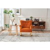 NicBex Velvet Upholstered Accent Chair with Comfortable Seating,Modern Rocking Chairs for Bedroom,Reading Room - 2 of 4