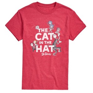 Men's - Dr. Seuss - Cat In Hat Tonal Short Sleeve Graphic T-Shirt - 1 of 4