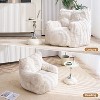 Soft Corduroy Bean Bag Chair with Memory Foam Filling, Tufted Round Lounge Seat for Modern Indoor Spaces, No Assembly Needed-Baofuwish - 2 of 4