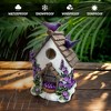 Lovely Floral Lavender Bird House Figurine, 7" Novelty Cottage Garden Decor| OrnamentallyYou - 4 of 4