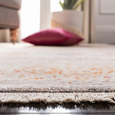 Gray Multicolor 5' x 7' Vintage Persian Synthetic Area Rug