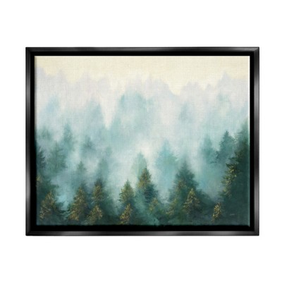 Stupell Industries Abstract Pine Forest Landscape with Mist Green Painting