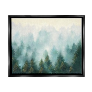 Stupell Industries Abstract Pine Forest Landscape with Mist Green Painting - 1 of 4